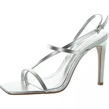 Heloise Высокие женские кожаные туфли на шпильках SCHUTZ, цвет prata metallic napa