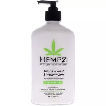 Hempz Увлажняющее средство для тела на травах «Свежий кокос и арбуз» с экстрактами ромашки и авокадо, 500 мл — 17 унций
