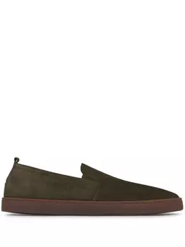 Henderson Baracco замшевые лоферы, зеленый