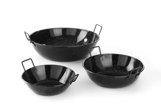 HENDI сковорода для паэльи глубокая 240x70 мм, эмалированная, плоская сталь