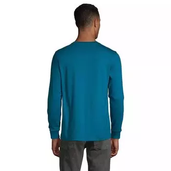 Хенли классическая посадка Big & Tall Super-T Lands' End, белый