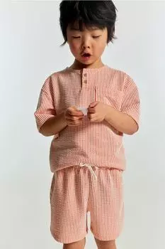 Хенли рубашка и шорты H&M, красный
