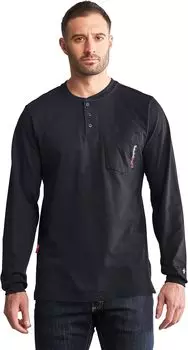 Хенли с хлопковым сердечником Big & Tall FR Timberland PRO, темно-синий