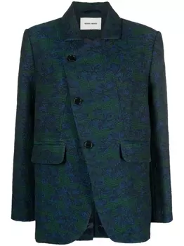 Henrik Vibskov блейзер Afternoon с вышивкой, синий