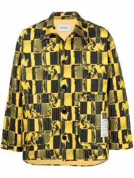 Henrik Vibskov куртка-рубашка Wheel Quilt, желтый