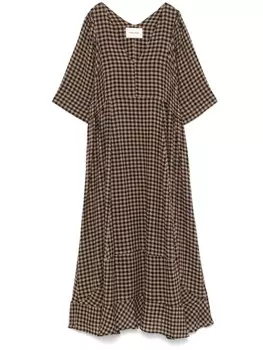 Henrik Vibskov платье макси с пуговицами, коричневый