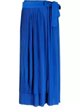 Henrik Vibskov плиссированная юбка миди Lana, синий