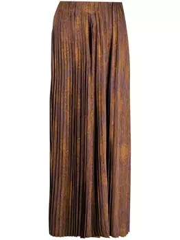 Henrik Vibskov плиссированные брюки палаццо Jelly, коричневый