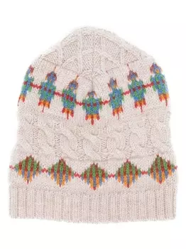 Henrik Vibskov шапка бини Jack фактурной вязки, нейтральный цвет