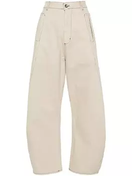 Henrik Vibskov широкие джинсы с завышенной талией, нейтральный цвет