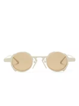 Henrik Vibskov солнцезащитные очки Bronson в круглой оправе, нейтральный цвет