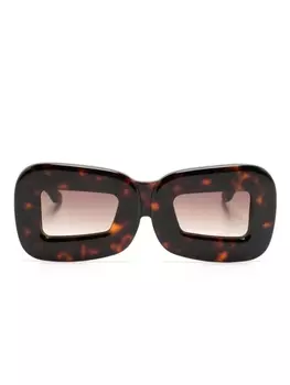 Henrik Vibskov солнцезащитные очки Marla в массивной оправе, коричневый