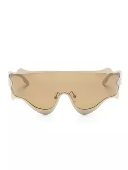 Henrik Vibskov солнцезащитные очки-маска Octane, нейтральный цвет