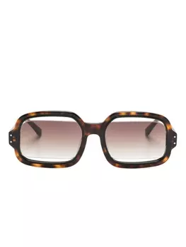 Henrik Vibskov солнцезащитные очки Olga в прямоугольной оправе, коричневый