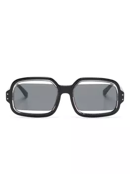 Henrik Vibskov солнцезащитные очки Olga в прямоугольной оправе, черный