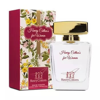 Henry Cotton's For Women Туалетная вода для женщин Henry Cotton's Women с фруктово-цветочно-сладким ароматом Made in Italy 50 мл