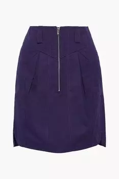 Hera мини-юбка со складками из хлопка ISABEL MARANT, фиолетовый