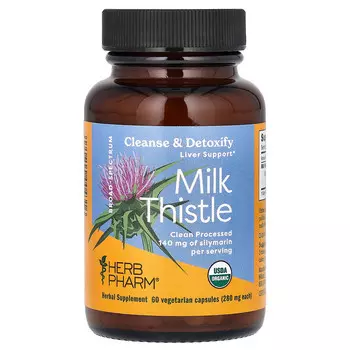 Herb Pharm, расторопша, 280 мг, 60 вегетарианских капсул