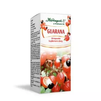 Herbapol Guarana, термогенез для похудения, 20 капсул Inna marka
