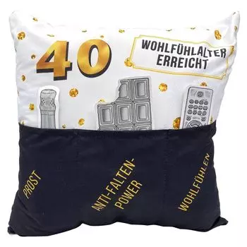 HERGO Диванная подушка Heroes «Круглый День Рождения 40»