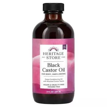 Heritage Store Черное касторовое масло 8 жидких унций (240 мл)