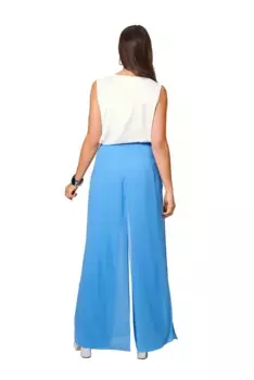 HERMANN LANGE Collection Брюки-кюлоты с накидкой, синий