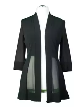 HERMANN LANGE Collection Длинный блейзер "HERMANN LANGE Collection Трикотажная куртка / Длинная куртка / Вешалка ", черный