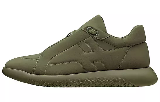 HERMES Avatar Lifestyle Shoes Men Low-top Olive Green
