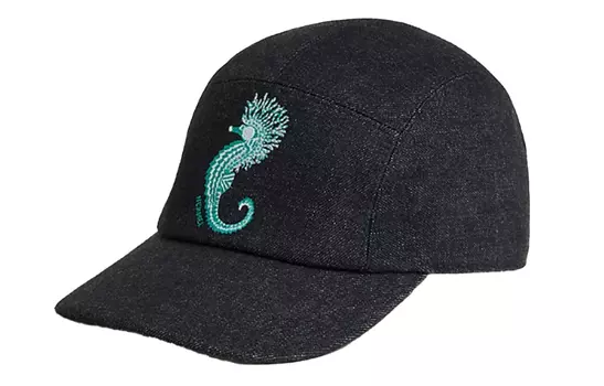 HERMES Бейсболка мужская черная