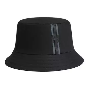 HERMES Мужская хлопковая панама, черная