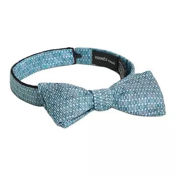 HERMES Мужской шелковый галстук Mulberry, небесно-голубой