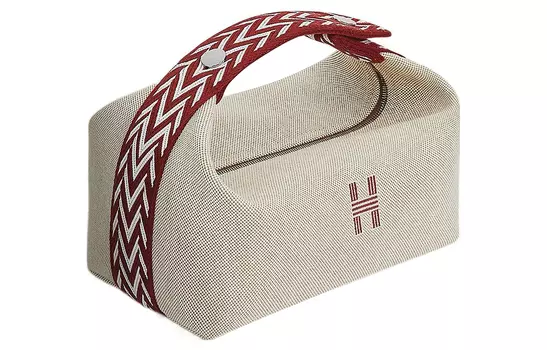 HERMES Невеста с брачным принтом, хлопковая косметичка, тканевая поверхность, труба, унисекс, красная