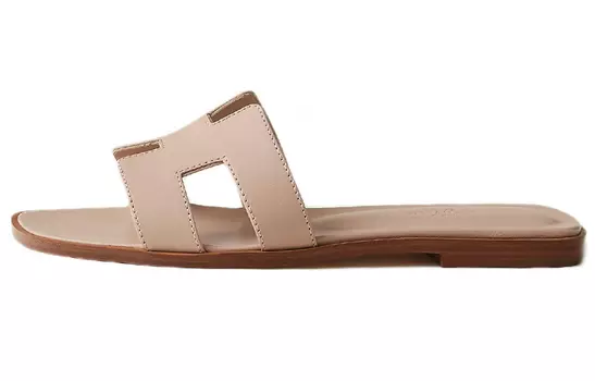 Сандалии HERMES Oran Slide Slippers Women's Beige