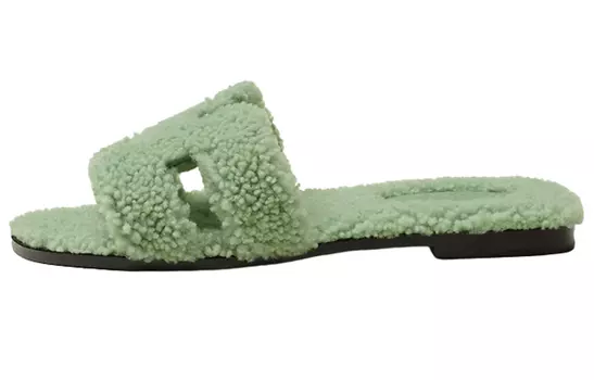 Сандалии HERMES Oran Slide Slippers Women's Green