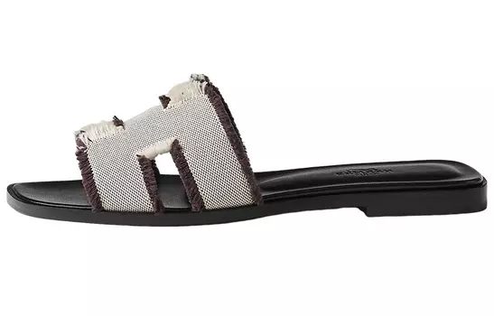 Женские шлепанцы Hermes Oran, серый