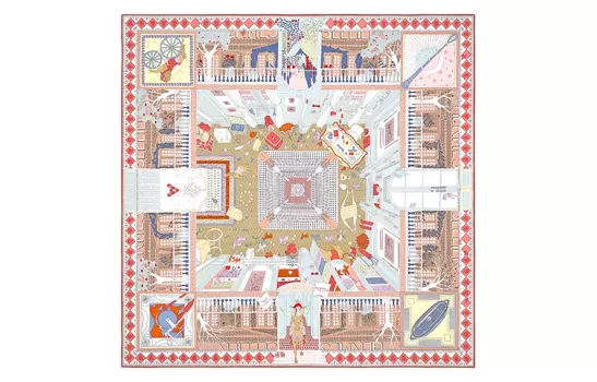 HERMES Шарф Objets De Curiosite Silk Scarf Women's Multicolor