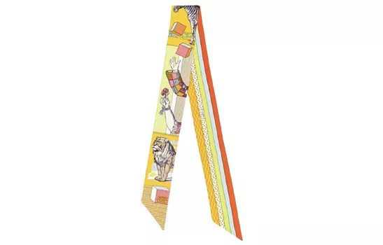 HERMES Шелковый шарф унисекс желтые