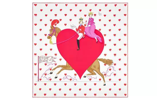 HERMES Шелковый шарф женский белые