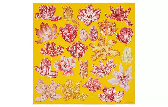 HERMES Шелковый шарф женский желтые