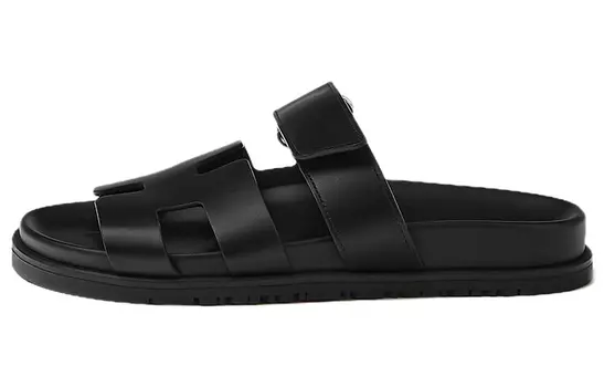 Мужские шлепанцы Hermes, черный