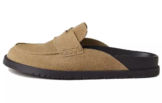 Мужские мюли Hermes, коричневый