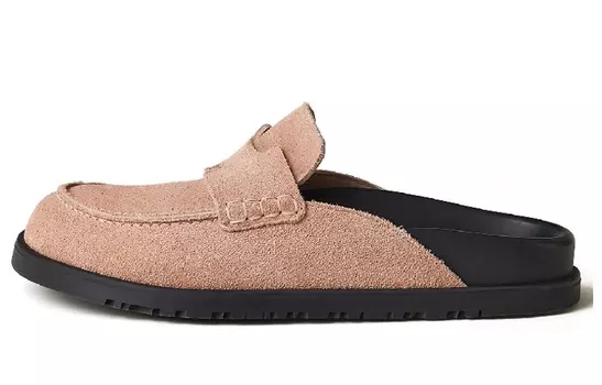 Женские мюли Hermes, телесный