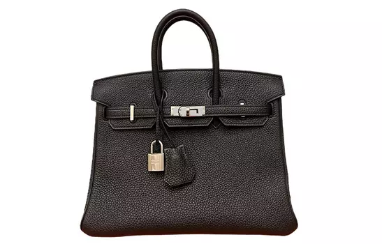 HERMES Сумка Birkin Togo из телячьей кожи Birkin 25 женская Noir Black