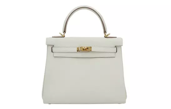 HERMES Сумка Kelly Togo из телячьей кожи Kelly Bag Handbag 25, женская, 0T, гриб, белый