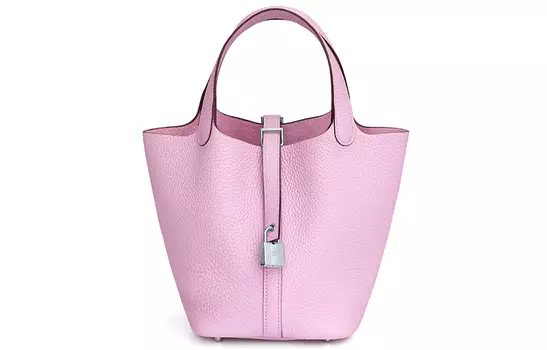 HERMES Сумка-корзина Clemence из коровьей кожи Picotin Lock, женская сумка-ведро, цвет "мальва", фиолетовая