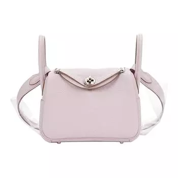HERMES Сумка Lindy Clemence Bullock Leather Handbag, Shoulder Bag, Crossbody Bag Mini Women's 09 Mauve Ple Dream Purple