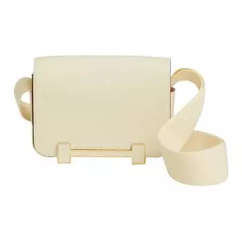 HERMES Сумка-сандалия Geta из козьей кожи, деревянная, через плечо, сумка-мессенджер, женская, кремово-белая