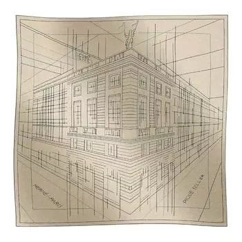 HERMES Женская кашемировая шелковая шаль светло-коричневого цвета