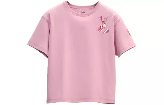 HERMES Женская розовая футболка с заниженной линией плеч, SS22