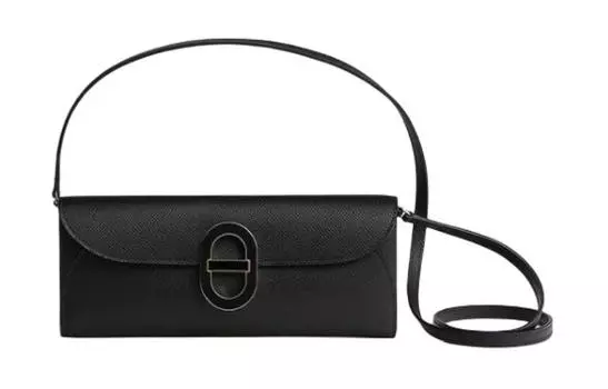 HERMES Женская сумка-кошелек Chaine D'Ancre To Go из кожи Epsom Pig Nose, черная